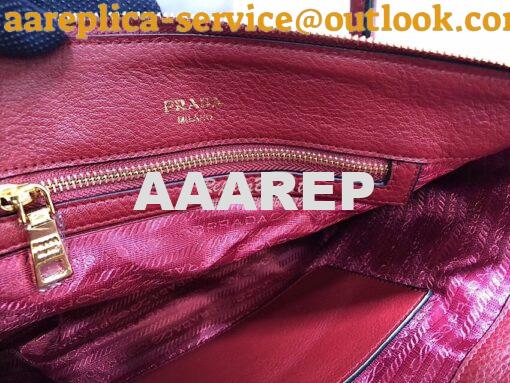 Replica Prada Daino Leather Tote Bag 1BA157 Red 6