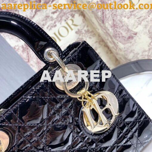 Replica My Lady Dior Bag Patent Calfskin with Customisable Shoulder St 2