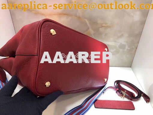 Replica Prada Daino Leather Tote Bag 1BA157 Red 13