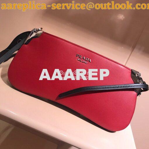 Replica Prada Sidonie Leather Shoulder Bag Red 2