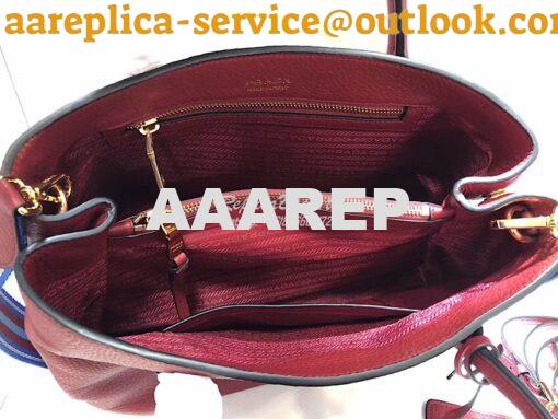Replica Prada Daino Leather Tote Bag 1BA157 Red 15