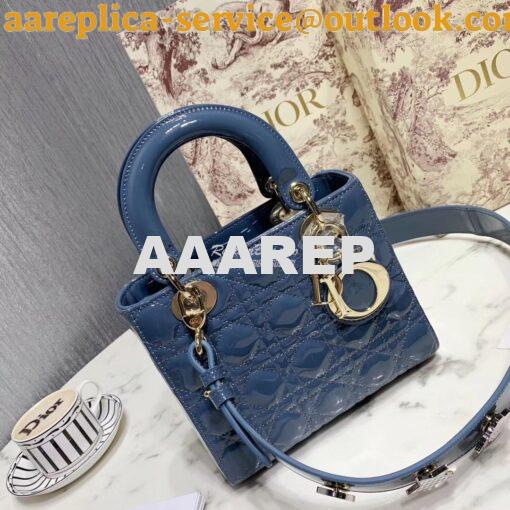 Replica My Lady Dior Bag Patent Calfskin with Customisable Shoulder St 2