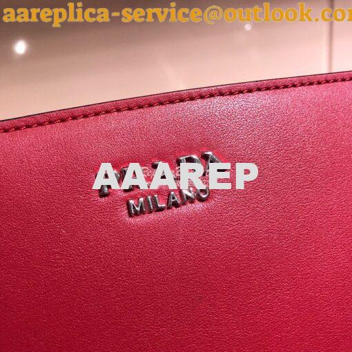 Replica Prada Sidonie Leather Shoulder Bag Red 5
