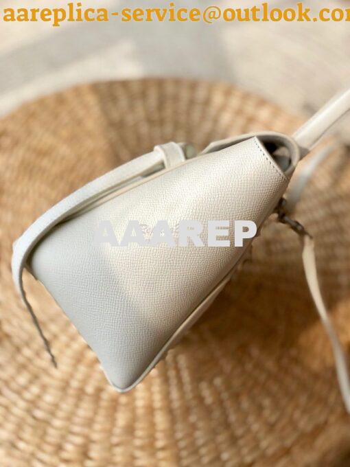 Replica Celine Nano Belt Bag White Grained Calfskin 185003 6
