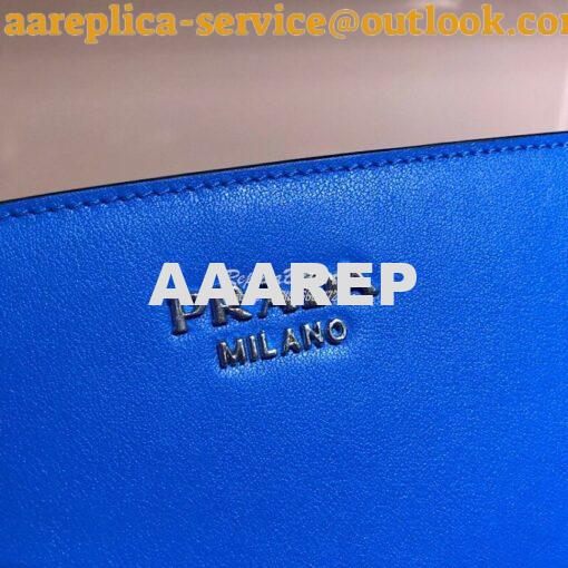 Replica Prada Sidonie Leather Shoulder Bag Blue 4