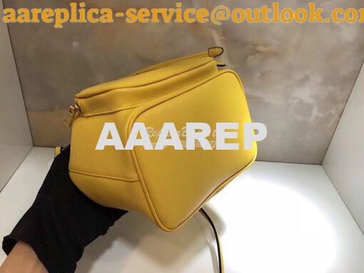 Replica Prada Leather bucket bag 1bh038 Yellow 7