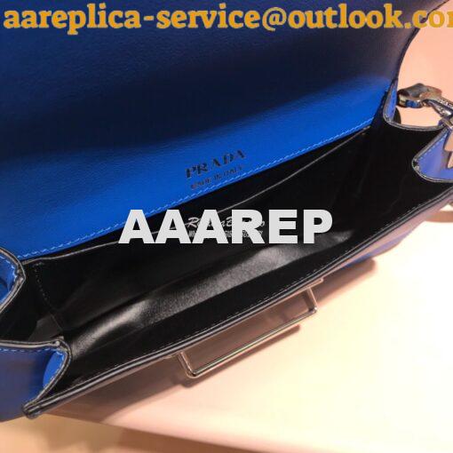 Replica Prada Sidonie leather shoulder bag 1BD168 Blue 8