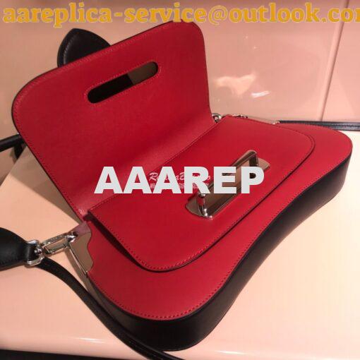 Replica Prada Sidonie leather shoulder bag 1BD168 Red 6