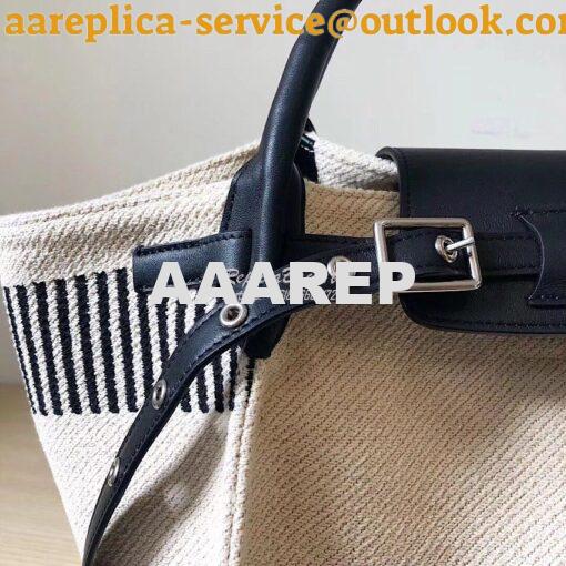 Replica Celine Big Bag With Long Strap In Textured Canvas 183313 3