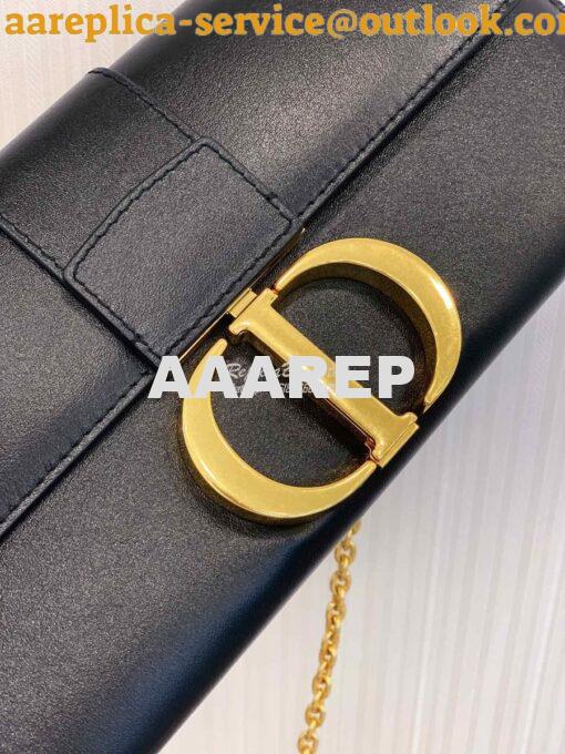 Replica Dior 30 Montaigne Calfskin Clutch Chain Bag M9206 Black 5