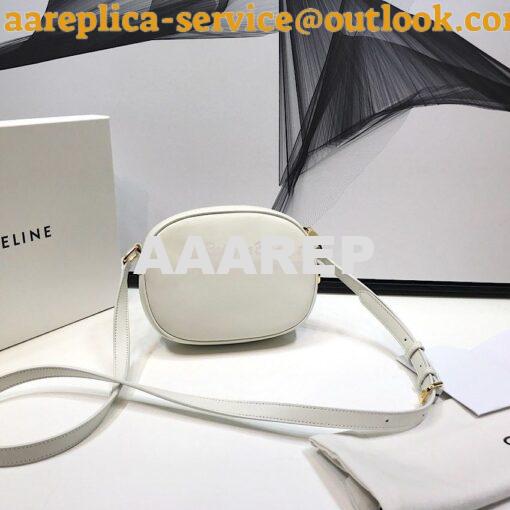 Replica Celine Small C Charm Bag In Quilted Calfskin 188363 White 8