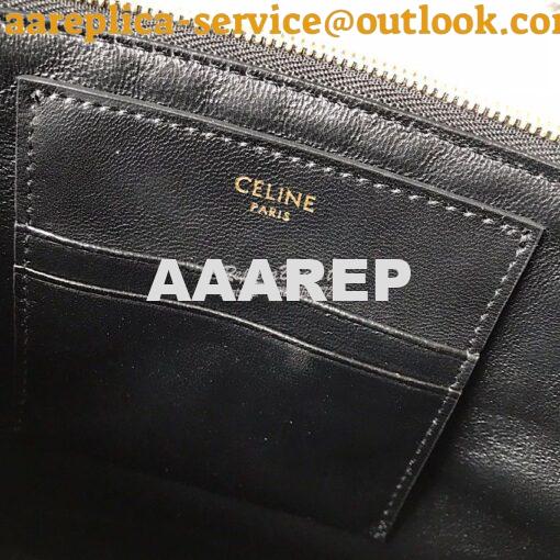 Replica Celine C Charm Pouch In Quilted Calfskin 10B813 Black 4