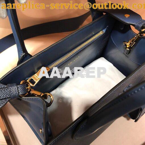 Replica Prada Monochrome Saffiano leather bag 1ba156 Navy 7