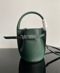 Replica Celine Big Bag Nano Bucket in Supple Grained Calfskin Green 18