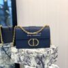 Replica Dior 30 Montaigne Grained Calfskin Bag with Chain M9208 Green 16