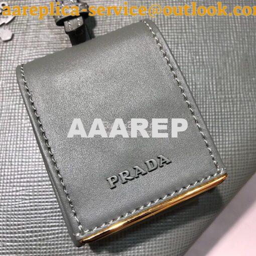 Replica Prada Monochrome Saffiano leather bag 1ba156 Grey 9