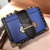 Replica Dior 30 Montaigne Grained Calfskin Bag with Chain M9208 Blue 19
