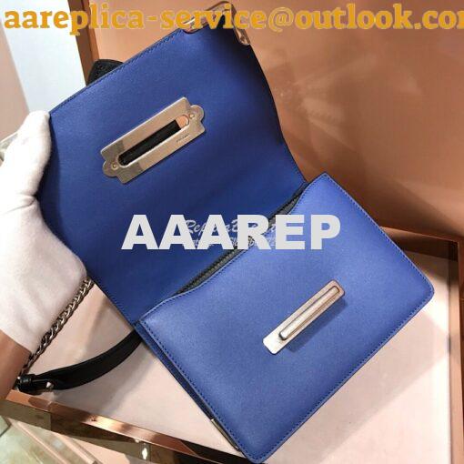 Replica Prada Cahier Studded Leather Bag 1BD045 Blue 8