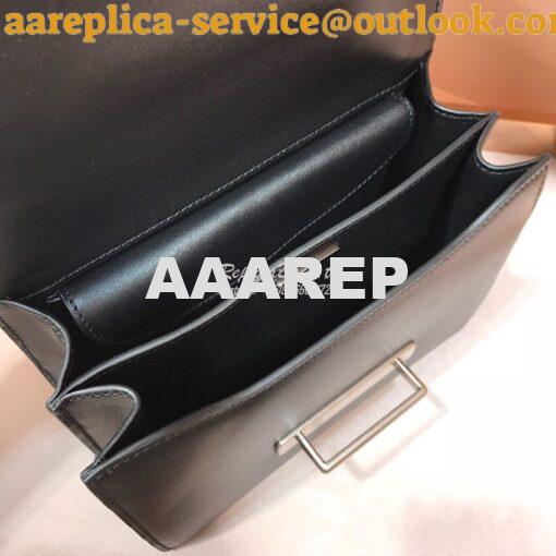 Replica Prada Cahier Studded Leather Bag 1BD045 Black 7