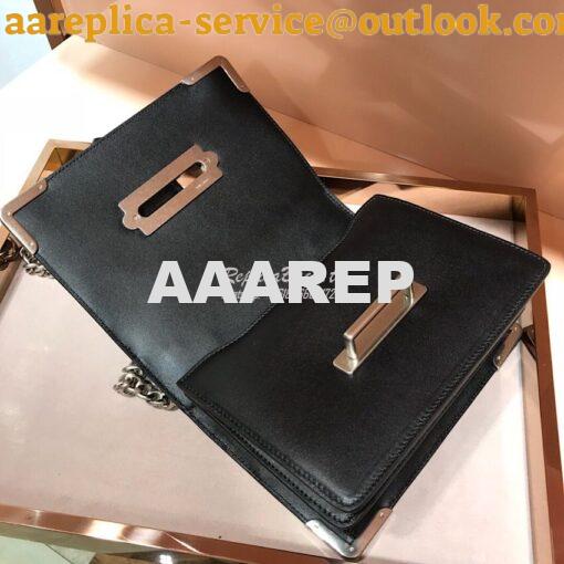 Replica Prada Cahier Studded Leather Bag 1BD045 Black 10