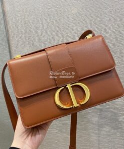 Replica Dior 30 Montaigne Calfskin Bag in Brown