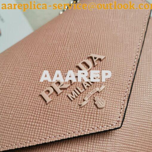 Replica Prada Monochrome Saffiano leather bag 1BD127 Powder Pink 3
