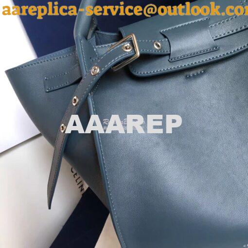 Replica Celine Big Bag With Long Strap In Smooth Calfskin Blue 183313 2