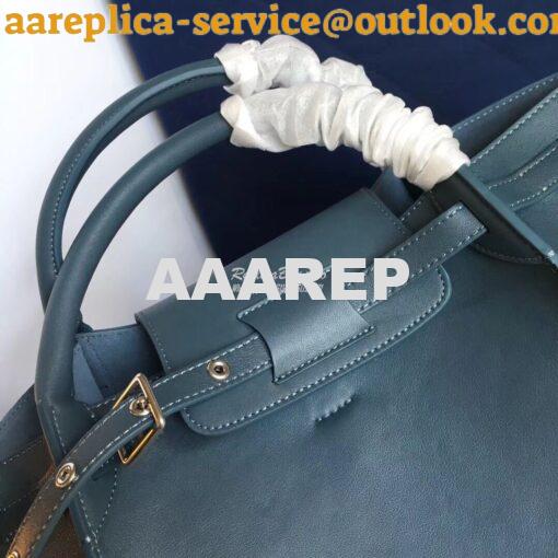 Replica Celine Big Bag With Long Strap In Smooth Calfskin Blue 183313 3