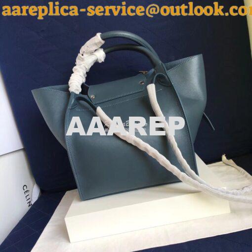 Replica Celine Big Bag With Long Strap In Smooth Calfskin Blue 183313 4