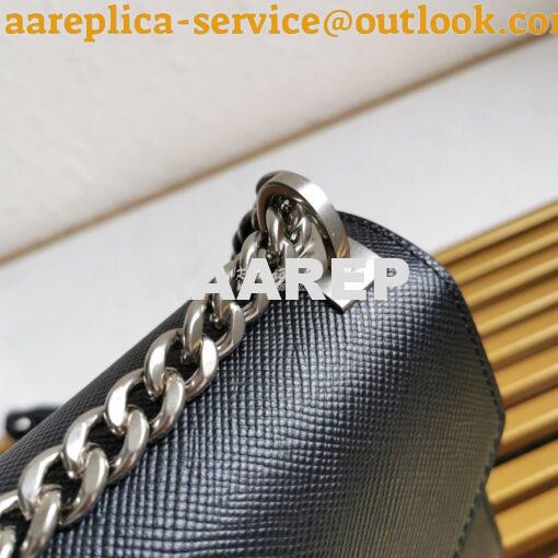 Replica Prada Monochrome Saffiano leather bag 1BD127 Black 4