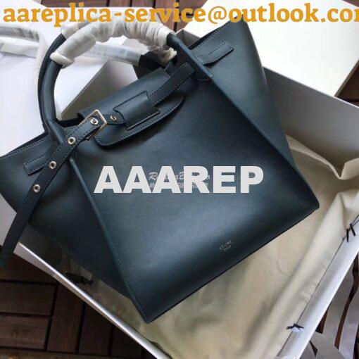 Replica Celine Big Bag With Long Strap In Smooth Calfskin Blue 183313 7