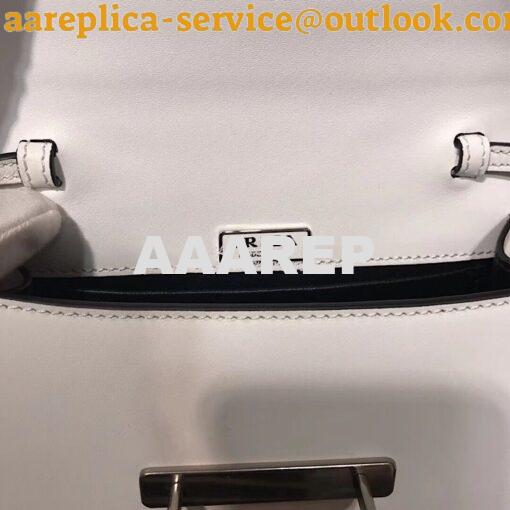 Replica Prada Cahier leather clutch bag 1bh018 White 9