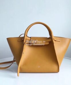 Replica Celine Big Bag With Long Strap In Smooth Calfskin Yellow 18331