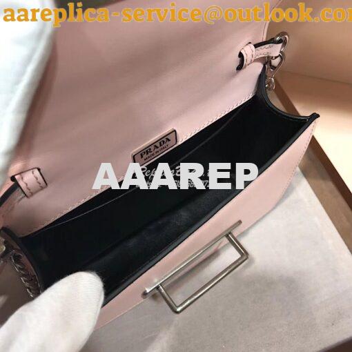 Replica Prada Cahier leather clutch bag 1bh018 Brushed Pink 5