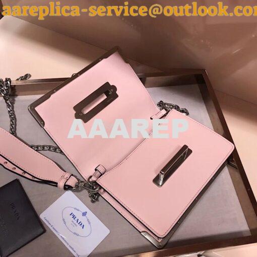 Replica Prada Cahier leather clutch bag 1bh018 Brushed Pink 10