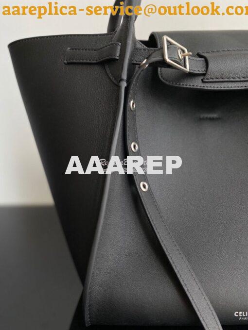 Replica Celine Big Bag With Long Strap In Smooth Calfskin Black 183313 3