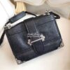 Replica Prada Cahier leather clutch bag 1bh018 Black 11