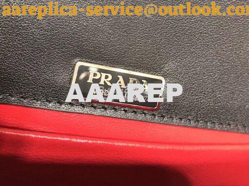 Replica Prada Cahier leather clutch bag 1bh018 Black 10