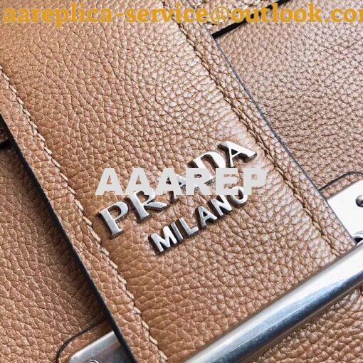 Replica Prada cahier leather shoulder bag 1BD095 brown 4