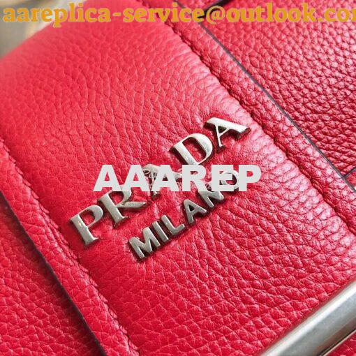 Replica Prada cahier leather shoulder bag 1BD095 Red 4