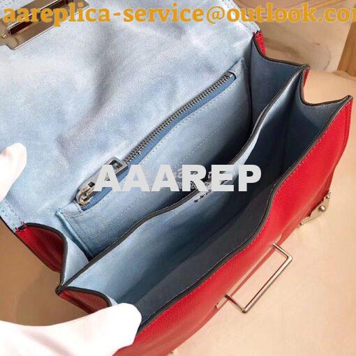 Replica Prada cahier leather shoulder bag 1BD095 Red 5