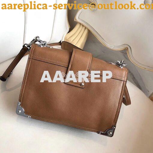 Replica Prada cahier leather shoulder bag 1BD095 brown 11