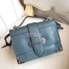 Replica Prada cahier leather shoulder bag 1BD095 marine blue