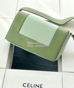 Replica Celine Medium Frame Bag in green/mint Shiny Smooth Calfskin 18