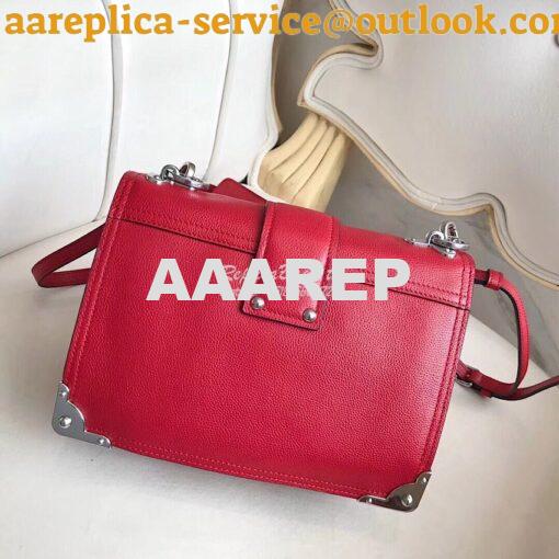 Replica Prada cahier leather shoulder bag 1BD095 Red 9