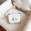 Replica Prada cahier leather shoulder bag 1BD095 white