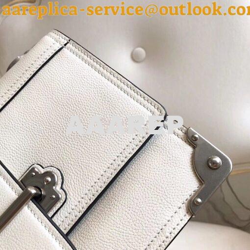 Replica Prada cahier leather shoulder bag 1BD095 white 4