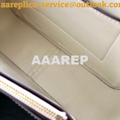 Replica Celine Medium Frame Bag in beige/medium green Shiny Smooth Cal 10