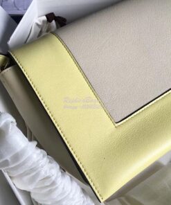 Replica Celine Medium Frame Bag in Citrus/Ivory Shiny Smooth Calfskin 2