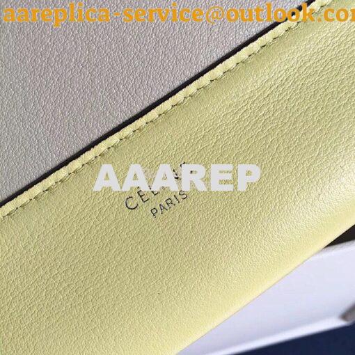 Replica Celine Medium Frame Bag in Citrus/Ivory Shiny Smooth Calfskin 7